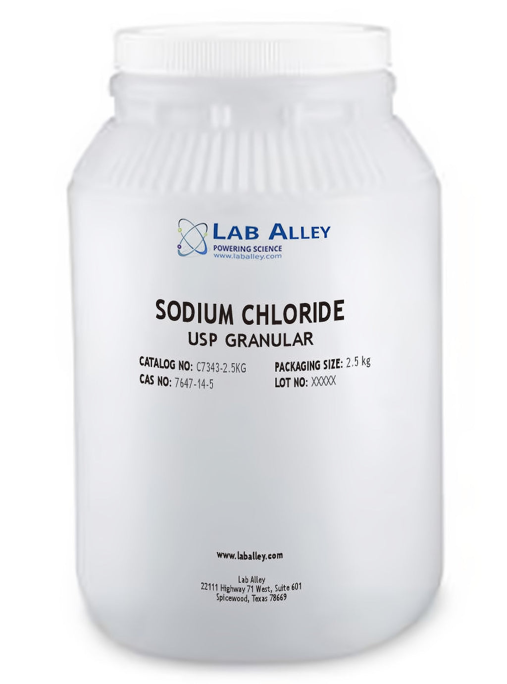 Sodium Chloride, Granular, USP Grade, Kosher, Halal