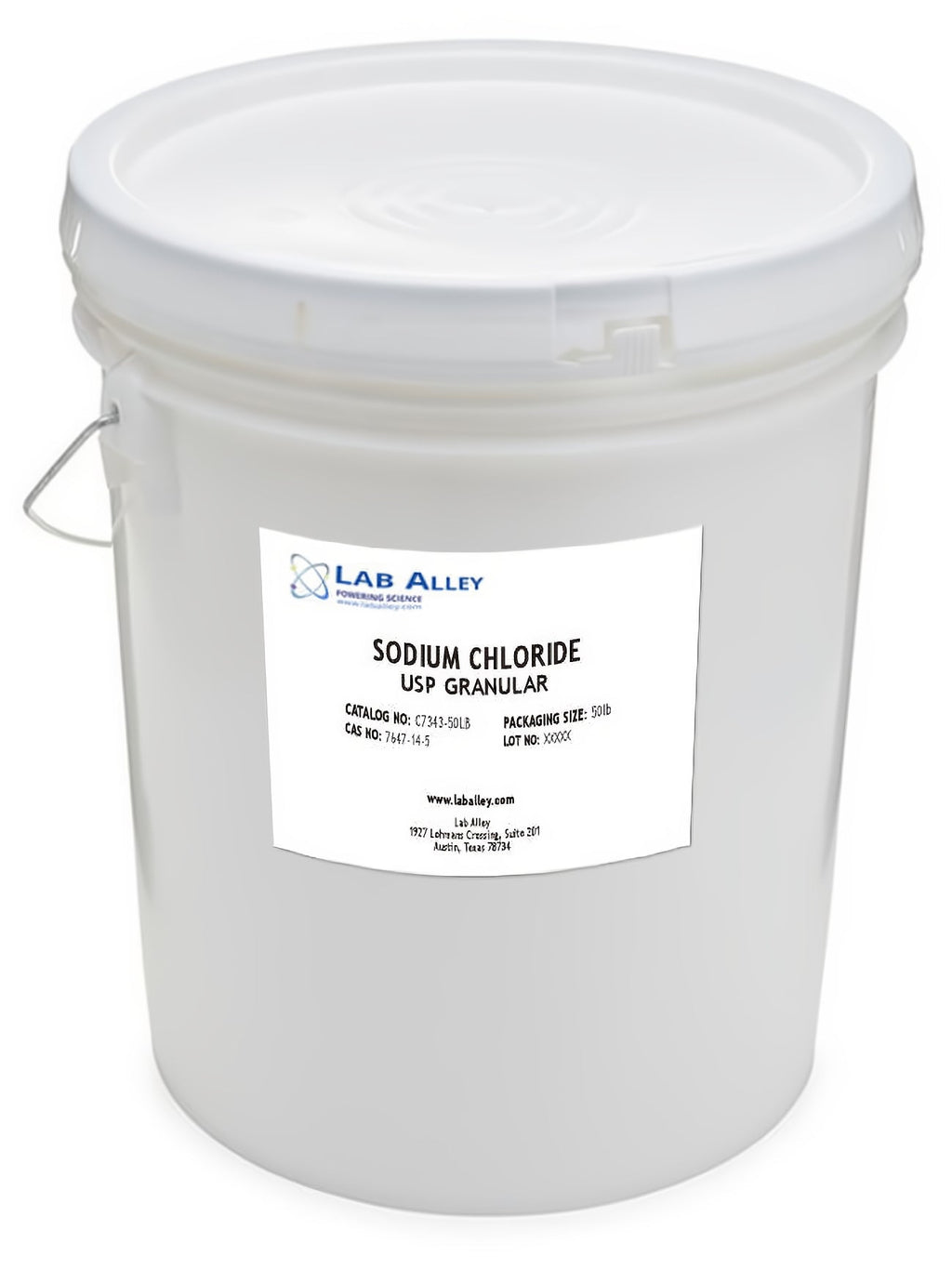 Sodium Chloride, Granular, USP Grade, Kosher, Halal