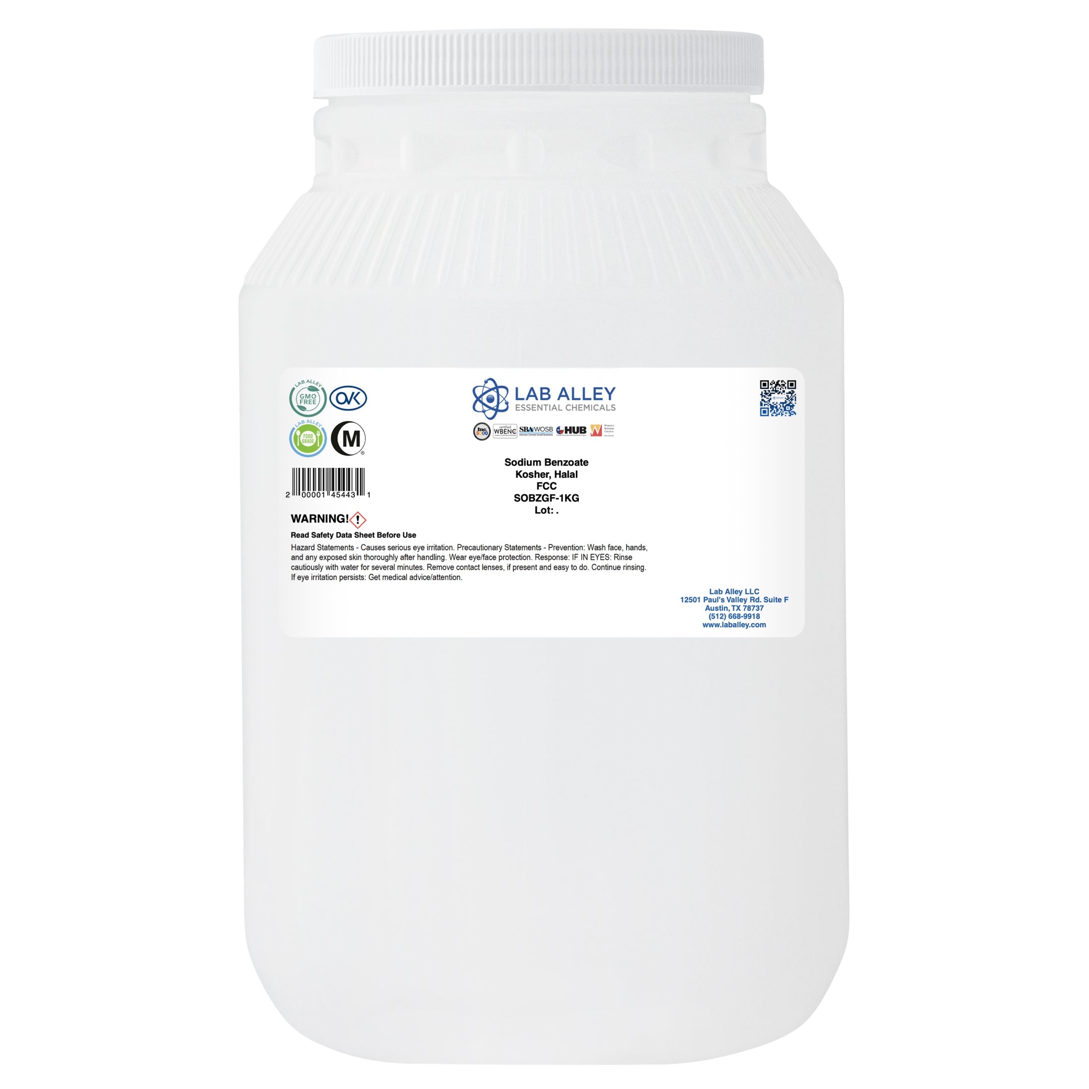 Sodium Benzoate, Food Grade, Kosher, Halal