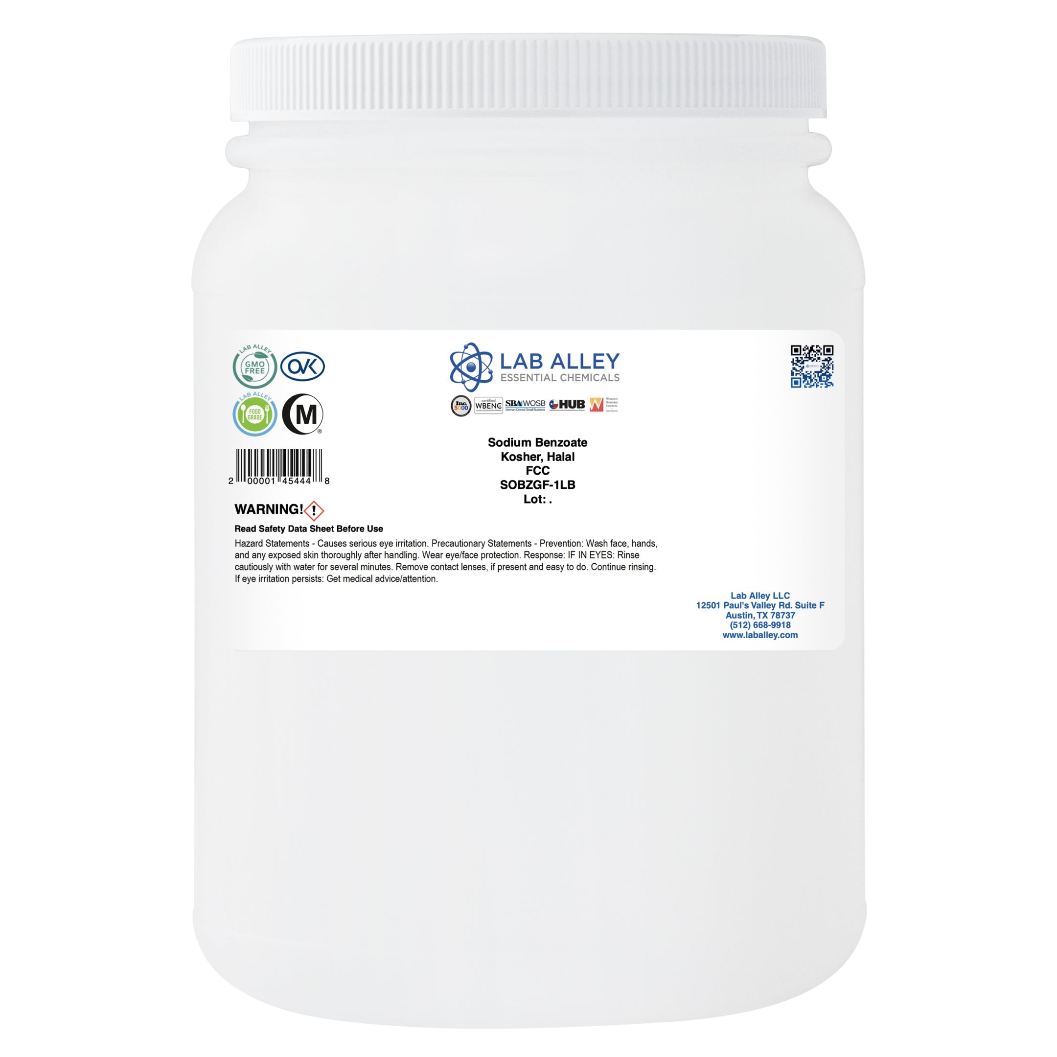 Sodium Benzoate, Food Grade, Kosher, Halal